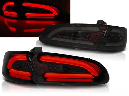 Led LightBar Rückleuchten in rot smoke für Seat Ibiza 6L 2002-2008- E-Zeichen red smoke