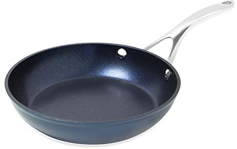 Blackmoor 67419 Blue Pro 24cm Frying Pan/Non-Stick 5-Layer Hybrid Stone Coating/Forged Aluminium Construction/Stainless Steel Handle/Ovenproof Up to 220°C