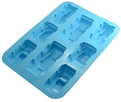SHADXW YEJIANGHUA 8 Trous 3D Voiture Camion Train Silicone gâteau gâteau de Cuisson Silicone Savon Moule gâteau Bricolage Moule Fait Main Moule Moule Moule moules Muffin Tasses de Savon Natural