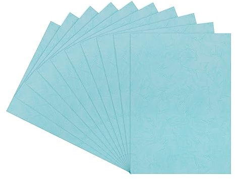 sourcing map Lot de 50 couvertures de reliure grain de cuir A4 180 g/m² Papier texturé non perforé pour rapports commerciaux, bleu sarcelle