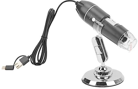 Drahtloses Digitales Mikroskop, 1600-fache Vergrößerung, Tragbares USB-HD-Inspektionsmikroskop mit Ständer, für Android-Handys und Laptops