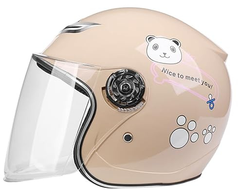 Kinder Jugend Fahrradhelm | Niedliche Jungen Mädchen Sicherheit Helm Motorradhelm Skateboardhelme | Kinderhelm für Fahrrad Laufrad Scooter für Mädchen Jungen Kinder-Beige