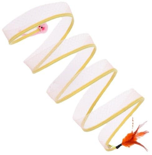 Katzentunnel, S Typ Interactive Cat Toy Spiral Tunnel Gefaltetes Katzentunnel Federspielzeug Für Welpenkätzchen Kaninchen