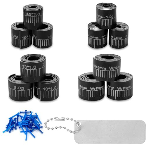Angeln weiche Bleistreifen, 0.6/1 mm Skala Blei Blatt Rolle Angeln Sinkers Gewichte, mit Bleisitz und Blei Rolling Tool (12 Rollen)