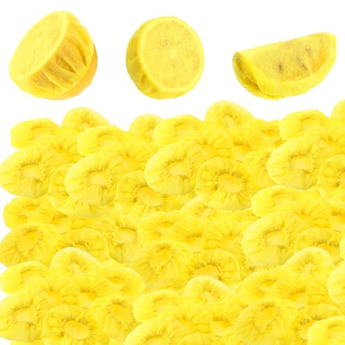 Gulfmew Lot de 200 enveloppes de citron pour presser sans graines de moitiés de citron ou de quartiers de citron, jaune