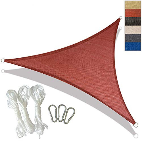 Tenda parasole bianca, impermeabile, per giardino, patio, interni ed esterni, 98% protezione dai raggi UV, protezione solare, tendone, gazebo, pergola (3 m x 3 m x 3 m, rosso)