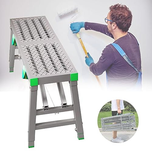 FHPEWXDG Ponteggio Pieghevole Portatile in Acciaio, Piattaforma di Lavoro, Torre di Saldatura, Scala, Sgabello, Panca