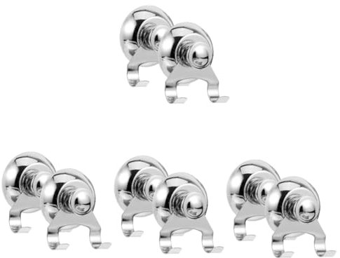 NUOBESTY Gancho De Ventosa De Vacío Ganchos De Copa Taza De Gancho Muro Baño Percha Retoños Manos Ganchos Con Ventosa Ganchos De Pared Acero Inoxidable 201 Silver 2 Piezas X 4