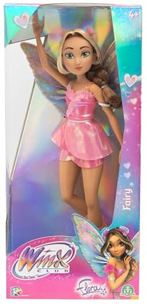 Winx, Poupée articulée, 26 cm, Série Fairy, Modèle Flora, pour Les Enfants dès 3 Ans, WNX763, Rose