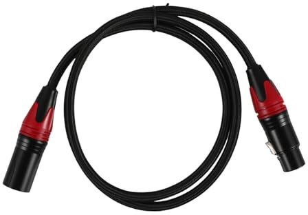 HAMPPLIES Xlr Microphone Cable Male to Female Xlr Extension Cable Shielded Braided Alloy Housing for Pa System Recording Podcasting Studio Use
