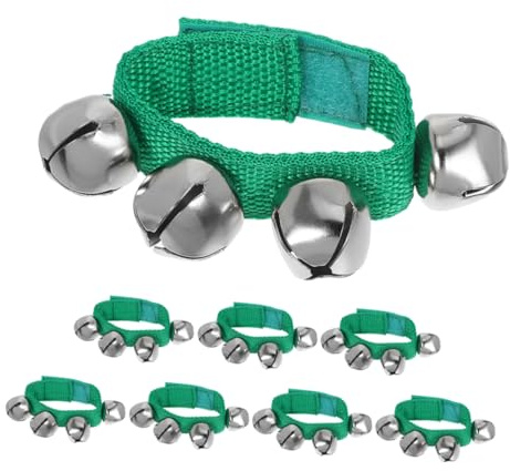 JOINPAYA 8 Stück Teiliges Handgelenk Glöckchen Set Leichte Ergonomische Jingle Bells aus Sicheren Materialien Multisensorisches Montessori Musikinstrument für Kleinkinder und Vorschule