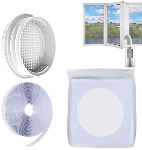 Kit portátil de ventana de aire acondicionado, kit de sellado de ventana de aire acondicionado, piezas de repuesto ajustables, accesorios de aire acondicionado para apartamento y dormitorio