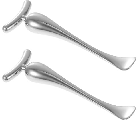 Abaodam 2 Stück Augenmassagegeräte aus Zinklegierung Creme Einführstäbe mit Glatter Oberfläche Leichtes Massage Tool für Augencreme Wellness Entspannung Schönheitsstäbchen für Damen