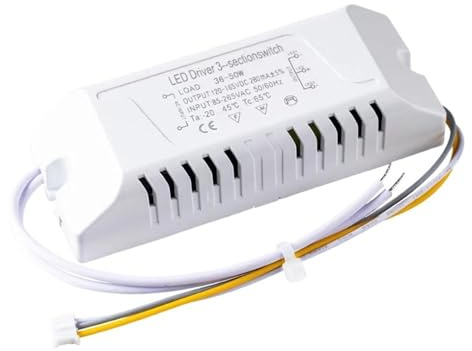 MAMA'S PEARL Pilote LED d'isolation d'entrée CA 85-265 V avec transformateur LED 3 couleurs (25-36 W) (36-50 W) × 2 for lustre for couleur variable for intensité variable Ballasts(12-18W)
