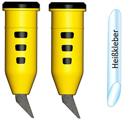 Unbekannt DÄMPFERSPITZEN WIDIA HARTMETALL ROLLERSPITZEN 10 mm (1 Paar) inkl. Heißkleber Nordic Blading ROLLSKI Spitze
