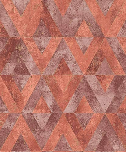 Rasch Tapeten Vliestapete (Grafisch) Rot goldene 10,05 m x 0,53 m Yucatan 535549