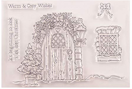arriettycraft Transparente Stempel für Weihnachtskarten, Dekoration und Scrapbooking, Gummistempel zum Basteln