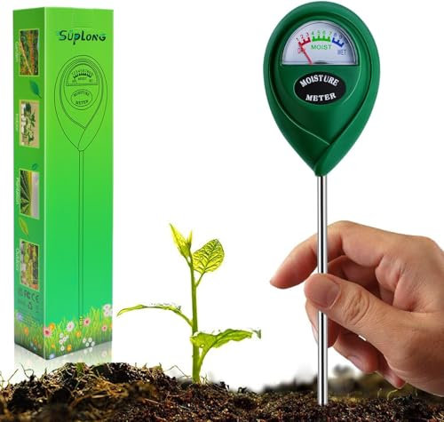 Suplong Soil Moisture Meter, Precise Plant Moisture Meter, User-friendly Plant Watering Indicator for Garden, Indoor & Outdoor Plants, Lawn, Farm (No Battery Needed)