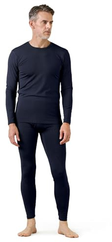 LAPASA Herrar inomhus fleece termiska underkläder set – skidor snöbaord funktionella underkläder set ultralätt/tunn, middags/mellan, inomhusfleece M11& M57& M53