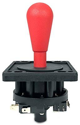 TX GIRL 2 PCS Arcade Joystick Kit Happ Type 8 Way Arcade Legstick con MicroSwitch para Mame/Jamma Game DIY (Color : Red)