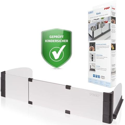 reer Protège-poêle Basic, extensible de 55 à 61 cm, argenté, 20058