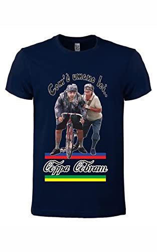ORIGINAL FAKE Maglietta Unisex Vari Colori con Stampa Coppa Cobram (Blu Scuro, XL)