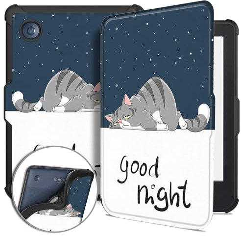 HEISHAYU Hülle für Tolino Shine Color/Shine 5 (2024)/Shine 4 (2022)& Kobo Clara Colour/Clara BW (2024)/Clara 2E (2022),ebook Reader Sleep Cover,Katze