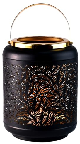 Marrakesch orientalische Laterne Windlicht 26cm | Laternen für Draußen Caja groß als Dekoration
