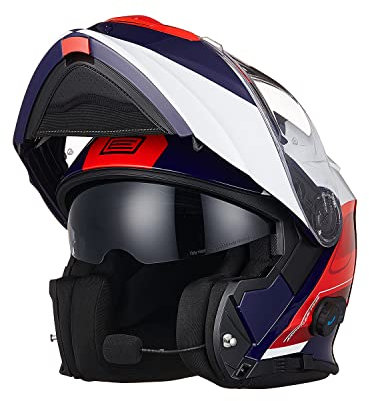 ORIGINE Motorradhelm Bluetooth Klapphelm Integralhelm Mit Doppelvisier ECE 2206