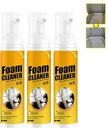 Espuma Limpiadora Multifuncional, Espuma Limpiadora De Interiores De Coche En Spray, Descontaminante Potente (3 PCS)