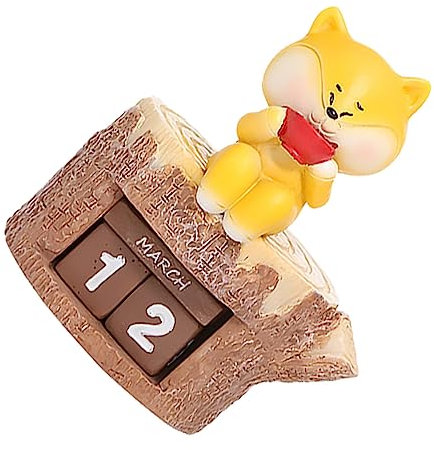 Ciieeo Cartoon-kalender Aus Hochwertigem Harzmaterial Countdown-kalender Für Schreibtischkalender Tischdekoration Als Desktop-ornament