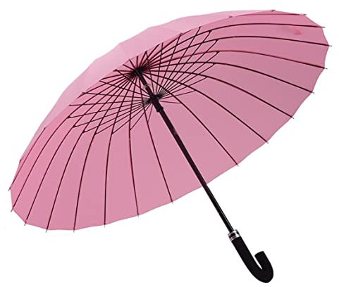 BBAUER Regenschirm, Golfschirm, großer Regenschirm, Langer Griff, Regenschirm mit Windwiderstand, for Zwei Personen, Männer und Frauen, Regenschirme (Color : Pink, Size : 101 * 85cm)