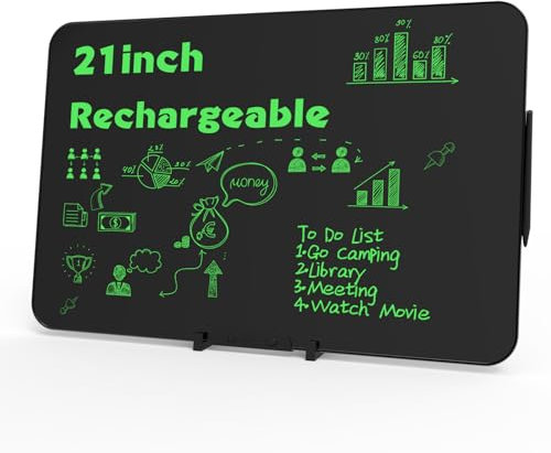 NEWYES Elektronisches Whiteboard 21 Zoll, Wiederaufladbares und Tragbare LCD Schreibtafel zum Notieren im Büro, Geschäft und zu Hause für Erwachsene