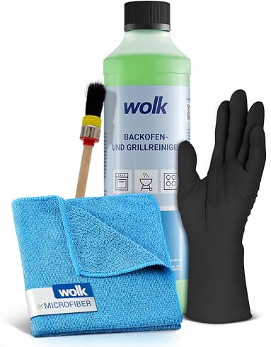 wolk Backofen- und Grillreiniger Set – Hochwirksamer Ofen- & Grillreiniger, entfernt Eingebranntes & Fett kraftvoll, 500 ml