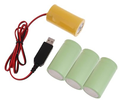 NUEAYMS Fake Battery Eliminators Universal USB to LR20 D False Battery Power Cable Cord Replace 4x1.5V LR20 D Batteries Universal Battery Power Cable Cord for 6V Toy
