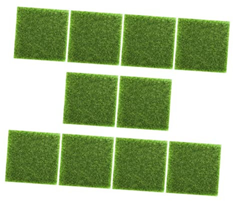 Happyyami 30pcs Artificial Grass Rug Outdoor Simulated Grass Pad for Shop Decorative