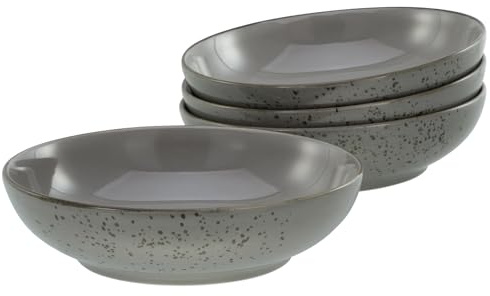 Creatable, 21680, Serie Nature Collection Stone, 4-teiliges Geschirrset für 4 Personen, Poke Bowl aus Steinzeug, spülmaschinen- und mikrowellengeeignet, Qualitätsproduktion