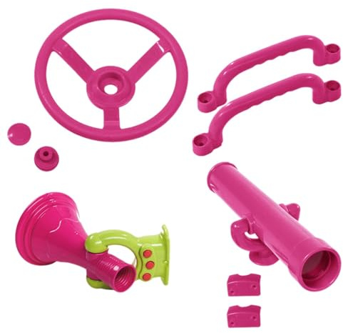 Oshhni Accessoires D'aire de Jeux D'extérieur, 4 Pièces, Accessoires de Balançoire, Poignées Roses, Accessoires D'extérieur pour D'arr