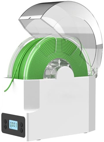 Scatola essiccatore per filamento Stampante 3D, essiccatore per filamento Commerciale, Temperatura Regolabile a 3 velocità, Funzione Timer 24 Ore, capacità Massima Bobina 200x73 mm, per filamento st