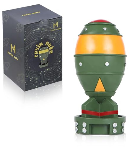 maozyiltle Mini estatua nuclear, escultura de bomba nuclear de resina, decoración moderna para decoración de mesa, impresión 3D, regalo para amigos y jugadores (verde)