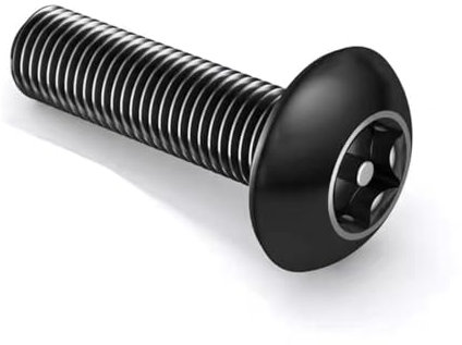 AYYSSM Viti antimanomissione a Testa Tonda con Sei lobi in Acciaio Inossidabile 304 Nero con Vite di Sicurezza a Perno(20mm,M4 (20Pcs))