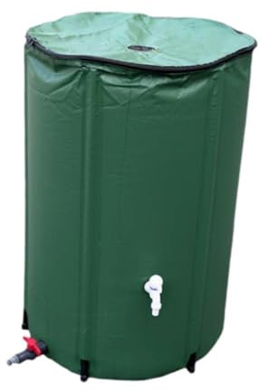 perfk Barile di Pioggia Pieghevole, Contenitore di stoccaggio dell'Acqua, Serbatoio di stoccaggio dell'Acqua piovana Portatile per Prato di casa, 50 L