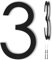 Powerful 12 Inch Door Number Plaques for Outside, 30CM Personalised Black Door Numbers, House Signs for Outside, Apply to House Mailbox, Apartment, Hotel, Courtyard, 0-9, Black-3