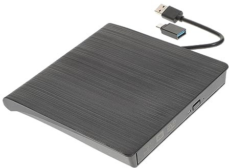 jojofuny Graveur De CD DVD Externe USB Lecteur Optique Noir à Chargement par Plateau pour Pc Et Ordinateurs Portables