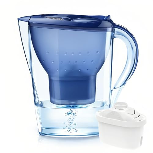 Unyverwise Pitcher Water Filters, 3.5L Activated Carbon Filtered Water Jug for Drinking Water, 10 Cup