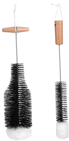 CONGARTENO Chimney Cleaning Brushes for Effective Fireplace and Oven Cleaning Tools with Sturdy Wood Handle 2pcs and Stainless Steel Wire