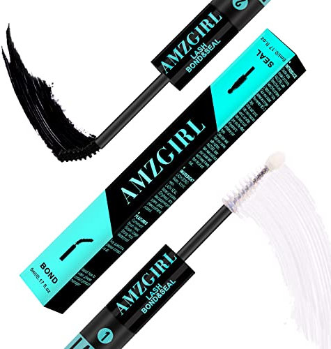 House of Lash Bond and Seal Eyelash Cluster Glue - Long Lasting 72 Hours Black Mascara Wand 10ml - 2 in 1 DIY Lash Clusters at Home