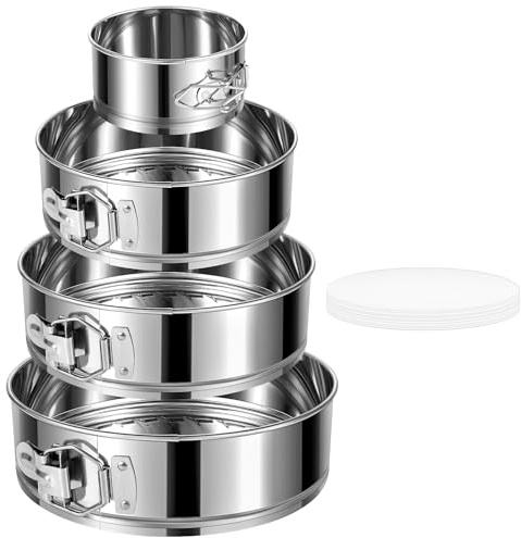 Molde desmontable de acero inoxidable para tartas de 4, 7, 9, 10 pulgadas