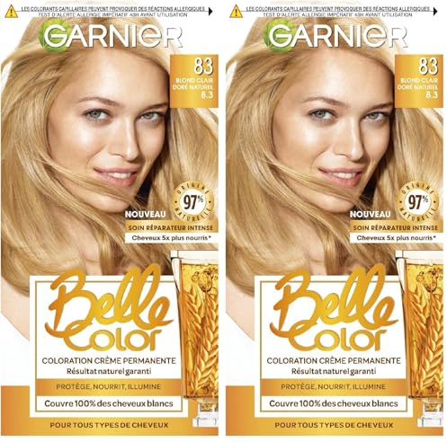 Garnier - Belle Color - Coloration Crème Permanente - 83 Blond Clair Doré Naturel - 100ml