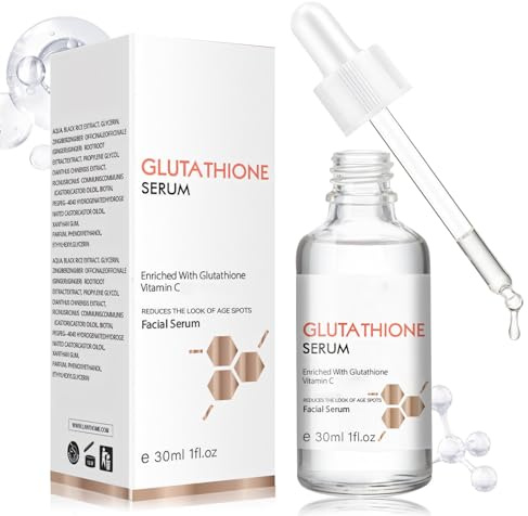 Glutatión Serum Facial, Serum Niacinamida, serum Facial Mujer, Vitamina C + Niacinamida + Kojic Acid, serum Hidratante facial, Reduce las Manchas Oscuras, Mejora el Tono de la Piel, 30 Ml